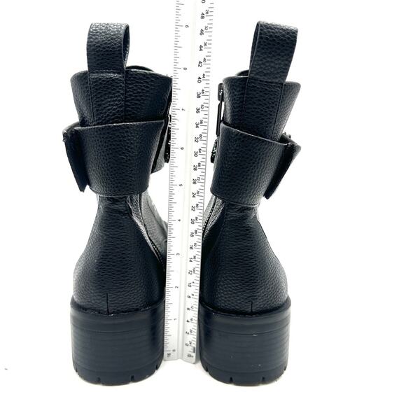 NEW - KARL LAGERFELD PARIS women's Pippa Jeweled Strap Leather Lug Sole - SIZE 9 - Picture 6 of 13